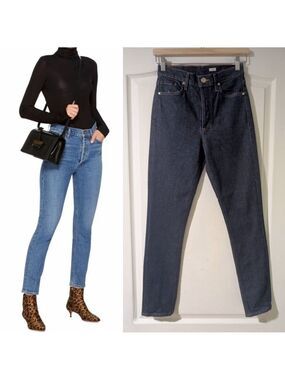 NWT Goldsign | The High Rise Slim In Rinse Dark Wash